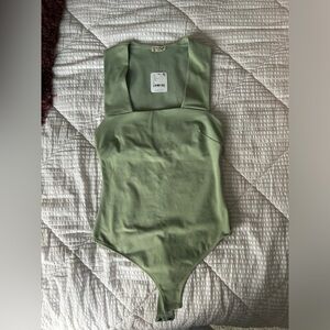 Free People Sage Green Bodysuit